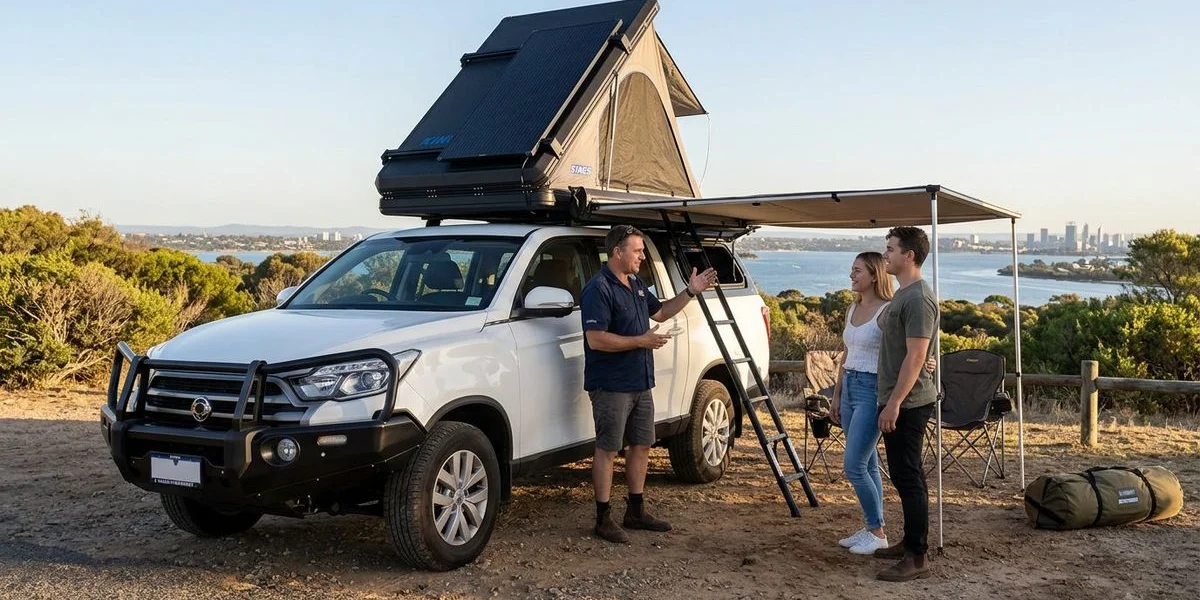 Professional vehicle handover at Perth pickup location